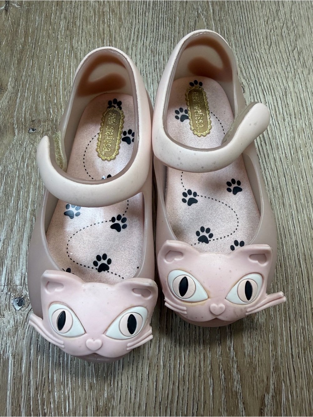 Mini Melissa Ultragirl II Cat Pink Jelly Shoes Mary Jane’s Baby Girls size 7 $59